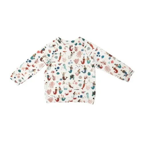 Mamako bawelniana bluza dla dziewczynki z nadrukiem rybki i syreny morskie bawełniana bluza dziewczęca bluza dla dziewczynki bluza dla dziecka bawełniany sweterek dla dziewczynki bluza dziecięca.webp