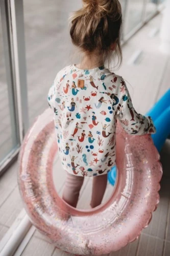 Mamako bawelniana bluza dla dziewczynki z nadrukiem rybki i syreny morskie bawełniana bluza dziewczęca bluza dla dziewczynki bluza dla dziecka bawełniany sweterek dla dziewczynki bluza dziecięca.webp