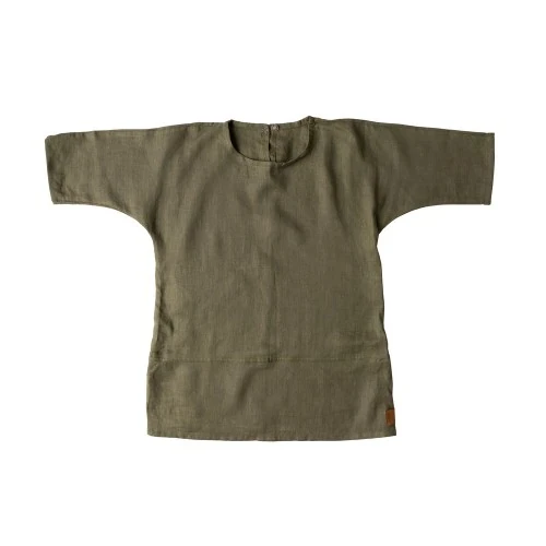 MamaKo sukienka z lnu dla dziewczynki kimono gladka sukienka dziecięca z lnu sukienka z lnu dla dziewczynki sukienka z długim rękawem dla dziewczynki.webp