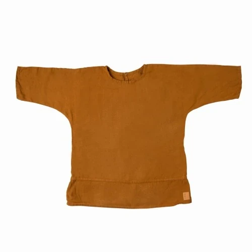 MamaKo sukienka z lnu dla dziewczynki kimono gladka sukienka dziecięca z lnu sukienka z lnu dla dziewczynki sukienka z długim rękawem dla dziewczynki.webp